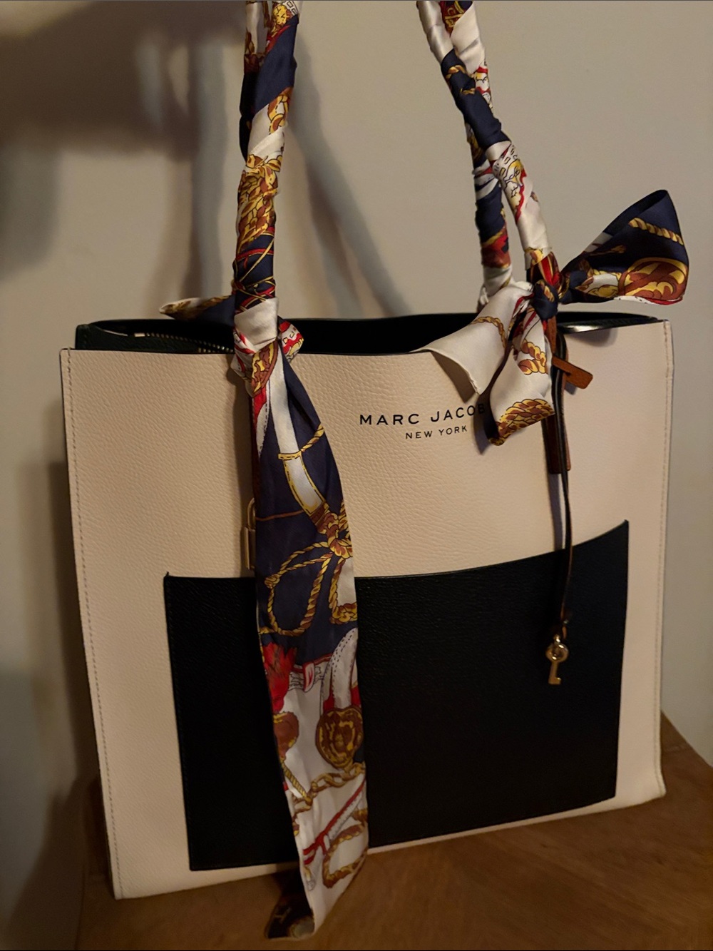 Marc Jacobs Two-Tone Black & Cream Tote Bag